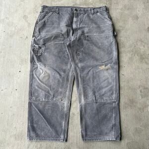 Vintage Y2K Carhartt gray double knee work wear carpenter pants